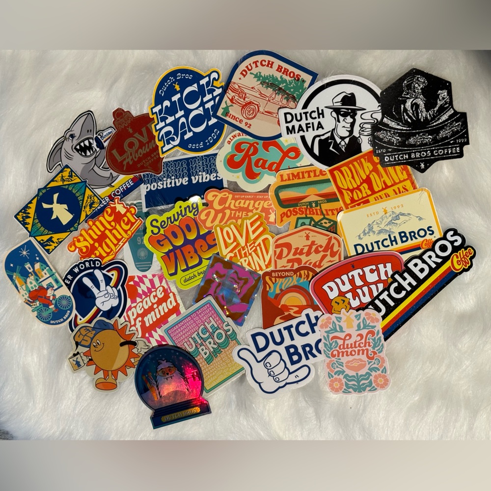 10 pack of RANDOM Dutch Brothers Stickers